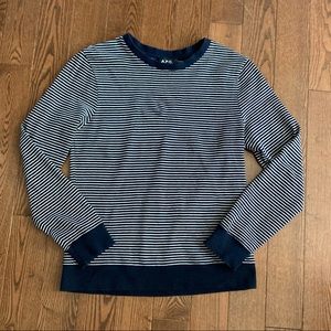 A.P.C. Rue Madame Paris 100% cotton crew neck striped sweater
